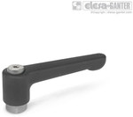 Adjustable flat lever with threaded pin